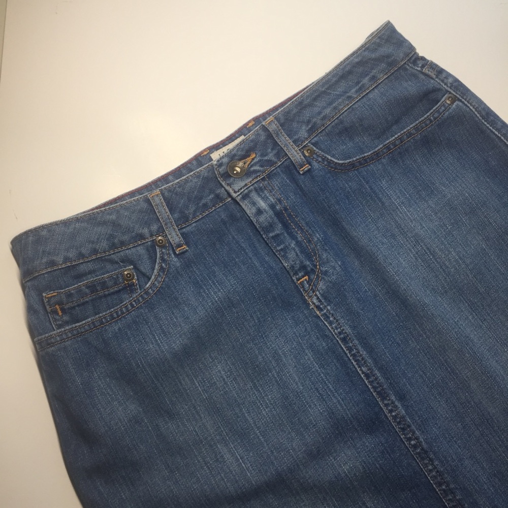LL Bean Favorite Fit denim skirt, sz 8, NWOT